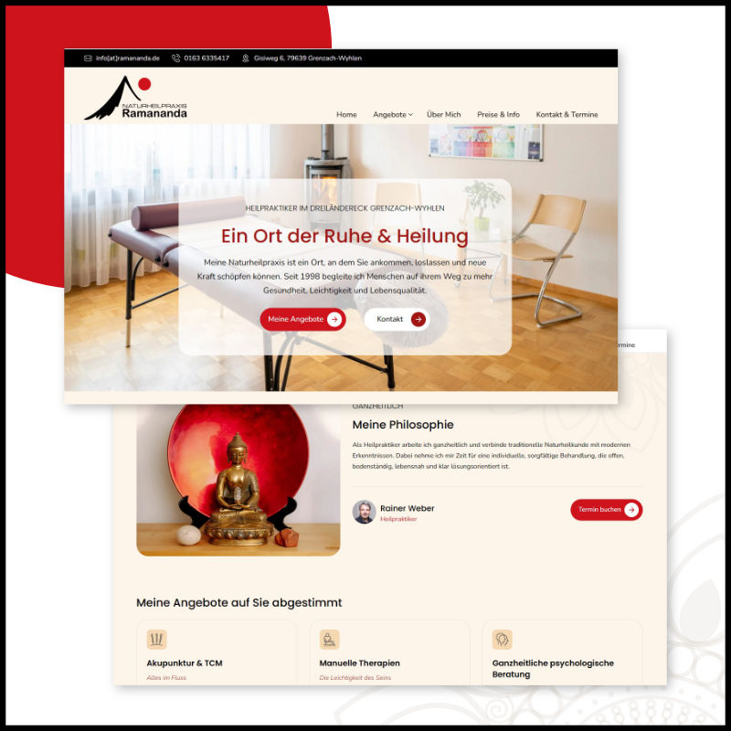 Referenz Webseite Design und Entwicklung ramananda